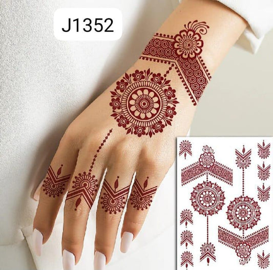 EXIQUISITE SELF-ADHESIVE BROWN MEHNDI STICKER